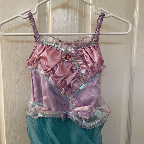 Disney Store Ariel The Little Mermaid Dress Costume Halloween Girls Size 5-6 - Picture 2 of 15